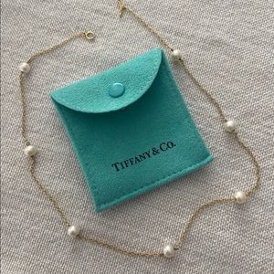 Tiffany 18k pearl by the yard necklace